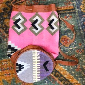 UO Kilim Crossbody Bucket Bag